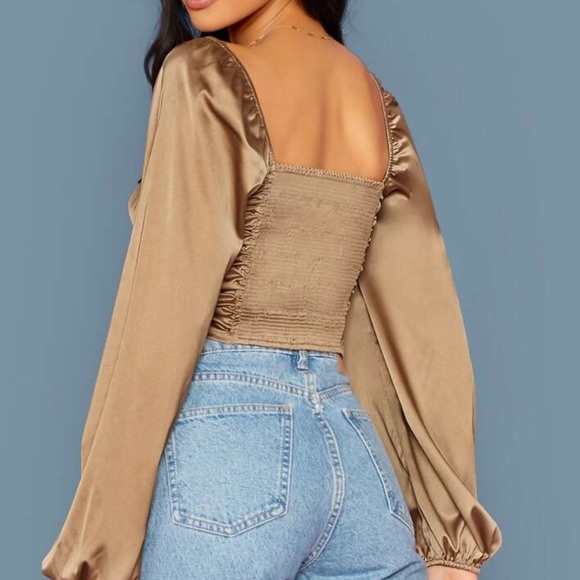 Satin ruched blouse - Picture 5 of 6